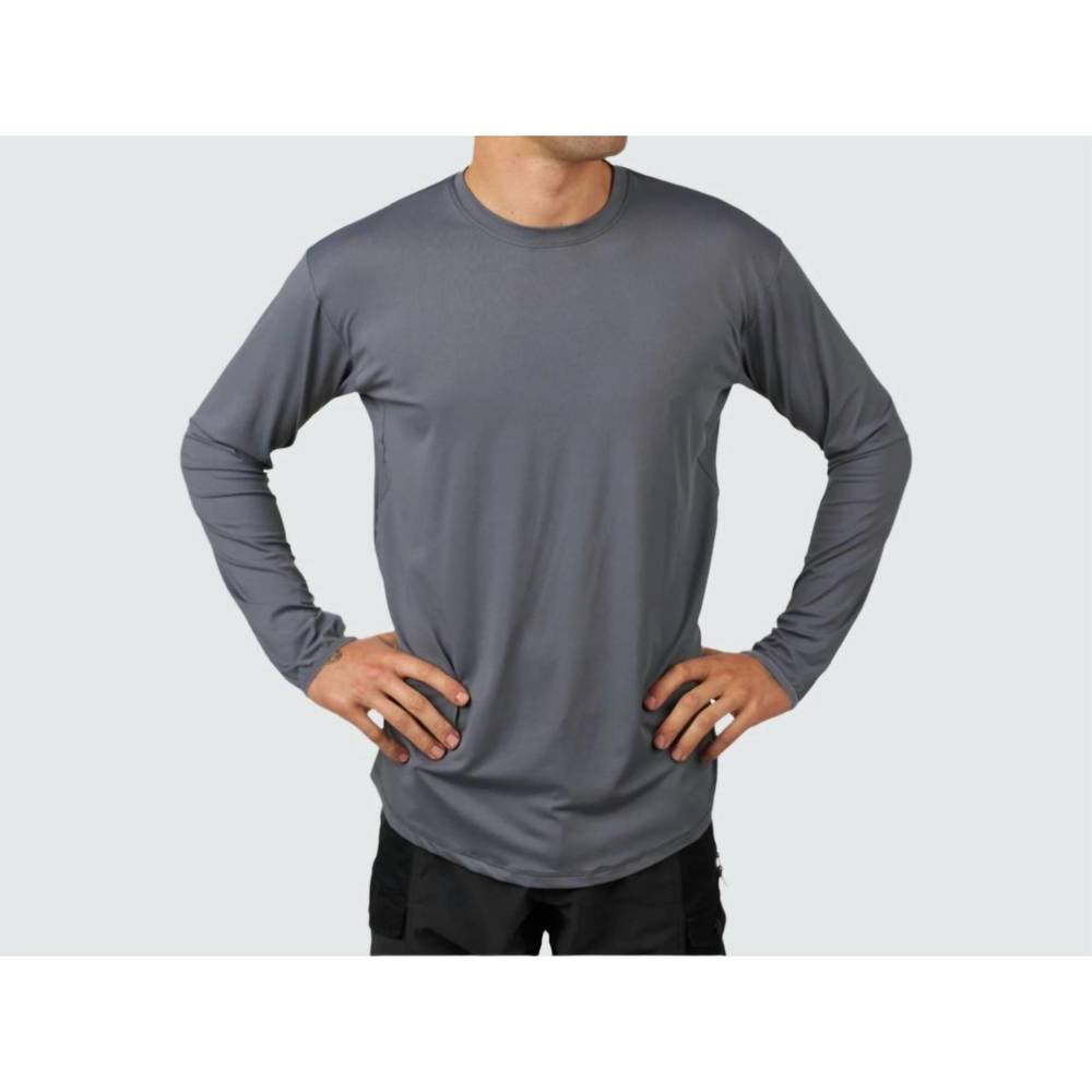 NEW BLACKSTRAP brackish crew long sleeve sun shirt in charcoal